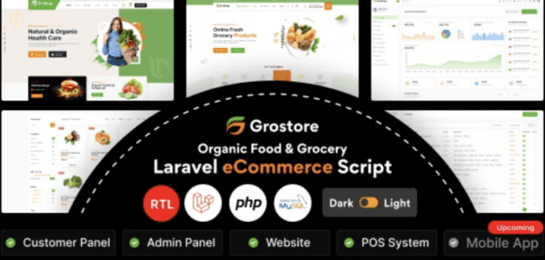 GroStore v2.5.1 - Food & Grocery Laravel eCommerce with Admin Dashboard
