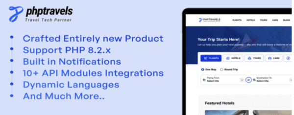 PHPTRAVELS v9.0 - PHP Booking Software