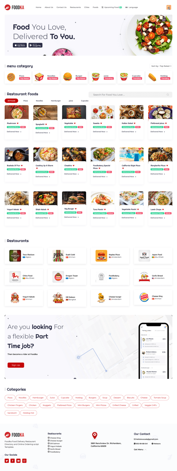 Foodka - Restaurant Food Ordering & Delivery Script Theme - Image 2