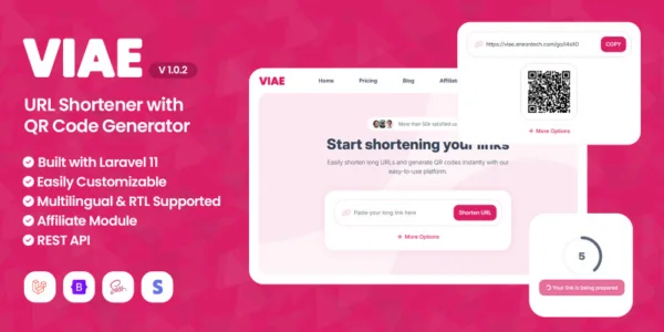 Viae - URL Shortener with QR Code Generator