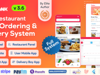 FoodBank Multi Restaurant - Food Delivery App | Restaurant App with Admin & Restaurant Panel