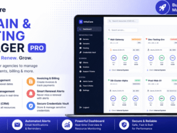 Domain & Hosting Manager Pro – Agency CRM with Renewal Tracking, Billing & Alerts